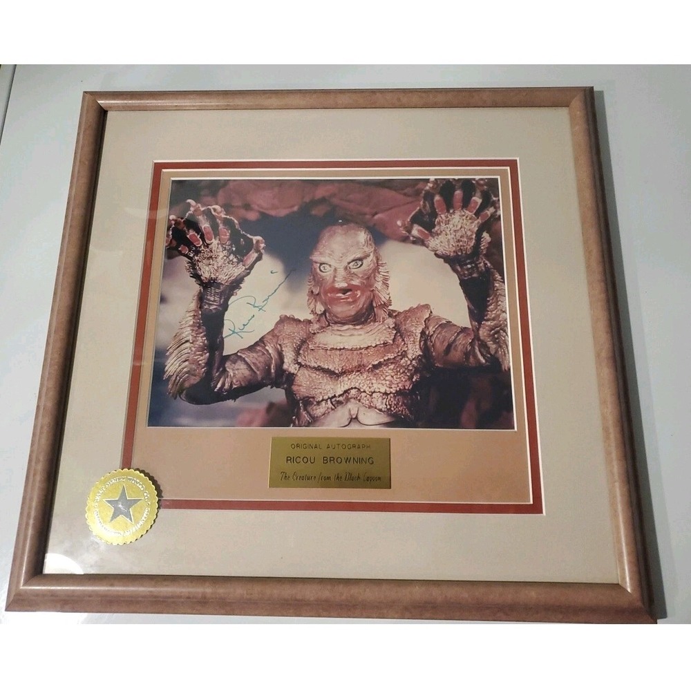 Original Autograph  Ricou Browning The Creature From The Black Lagoon
